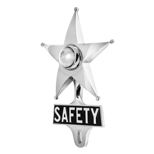 Safety Star License Plate Topper White Lit