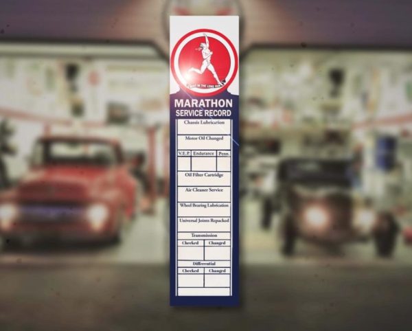 Marathon Service Record Decal 