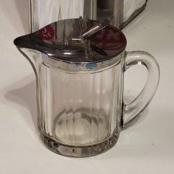 Glass Syrup Pour Container 1951