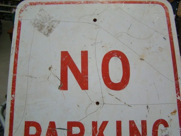 No Parking Road Sign Top