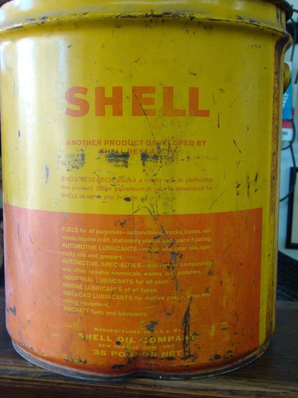 Shell Oil Company Grease Bucket Back