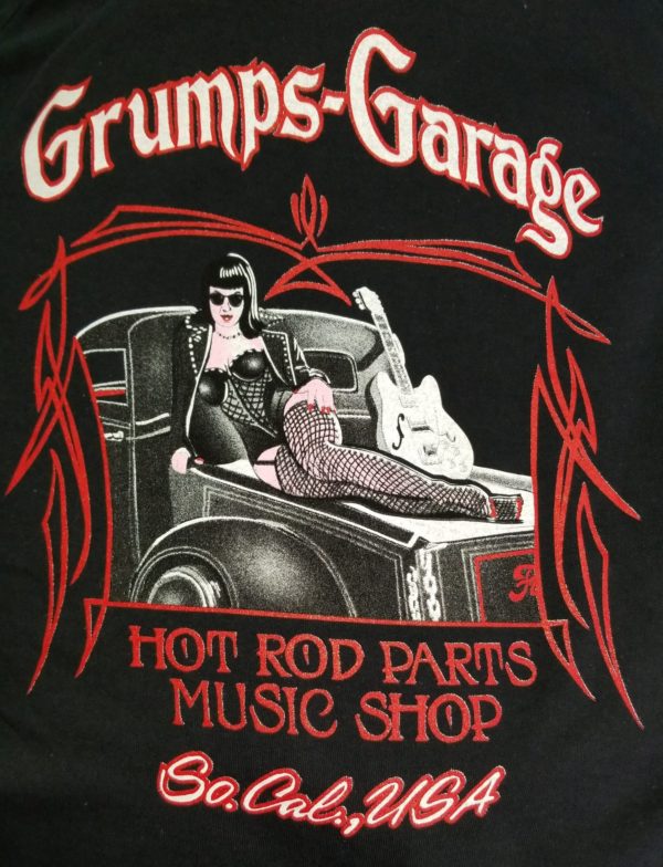 Grumps Guitar Pin-Up Truck Black Shirt