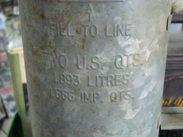 Two Quart Original Oil Can Wording