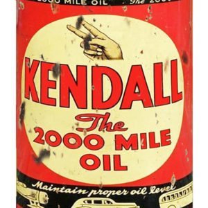 Vintage Kendall 2000 Motor Oil Can Cutout