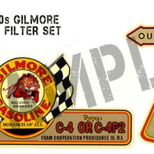 Gilmore Oil Filter Decal Set