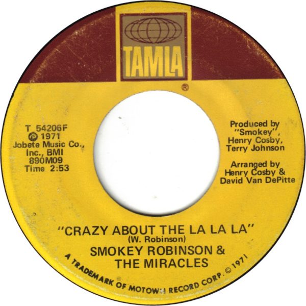 Smokey Robinson & The Miracles: Crazy About The La La La/Oh Baby Baby I Love You