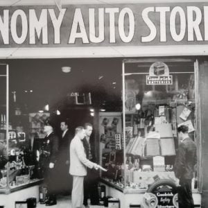 1930s Auto Store Window Display