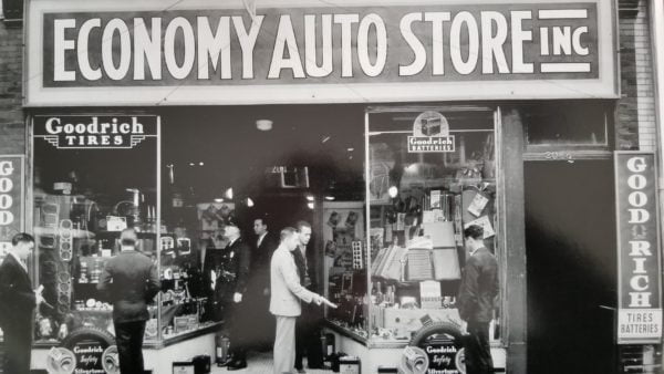 1930s Auto Store Window Display