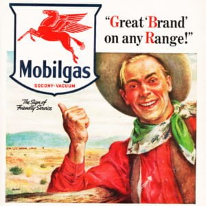 Mobilgas Range Cowboy Ad