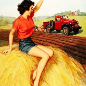 Farm Girl Pin-Up Pickup Sign