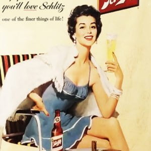 Schlitz Pin-Up If You Like Beer