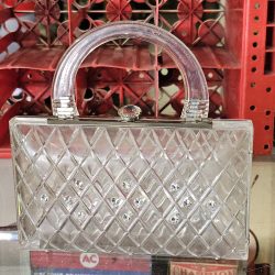 Lucite Clutch Purse Folding Handle 1950s
