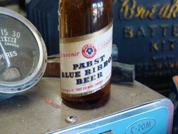 Pabst Blue Ribbon Beer Mini Bottle Label