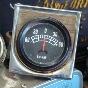 Ammeter With Chrome Wood Grain Console