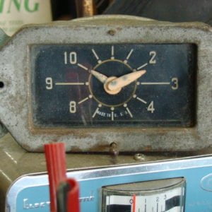 Vintage Dash Clock, Rectangular