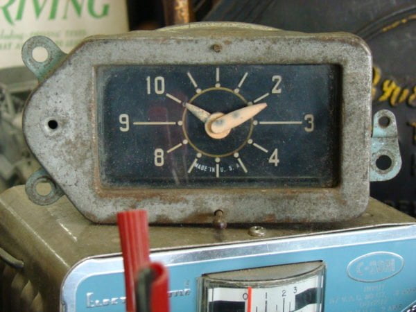 Vintage Dash Clock, Rectangular