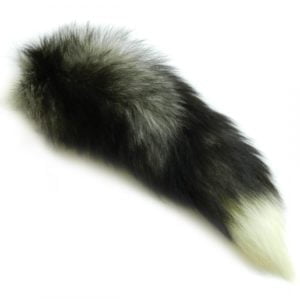 Fox Tail Silver With Ball Chain Attached