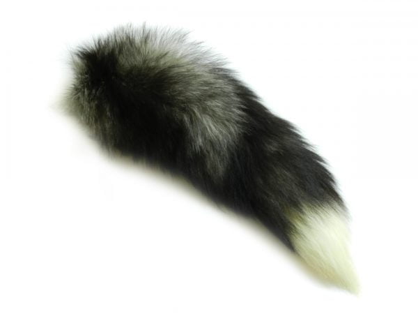 Fox Tail Silver With Ball Chain Attached