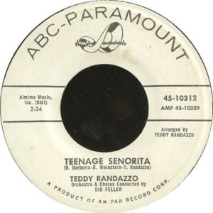 Teddy Randazzo: U. S. Mail/Teenage Senorita-Promo