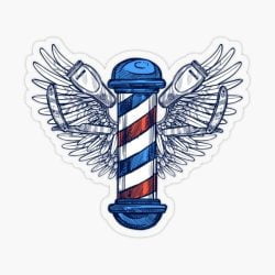 Barber Pole-Straight Edge & Clippers