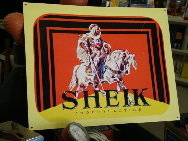 SHEIK Prophylactics Condom Sign