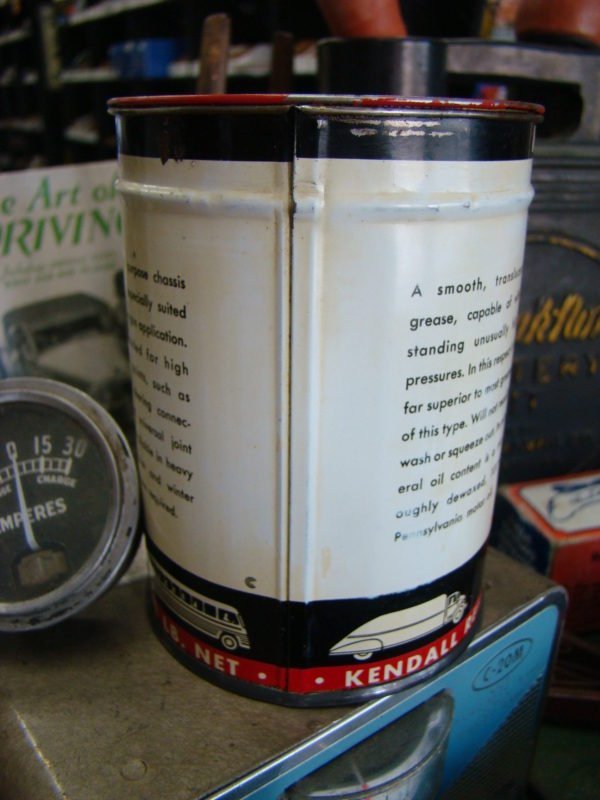 Kendall Chassis Lube Can Back