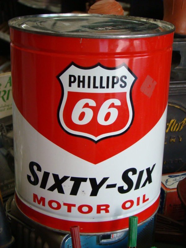 Phillips 66 Sixty-Six Motor Oil Can Front