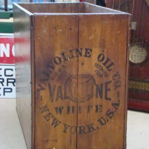 Valvoline White Wooden Shipping Crate