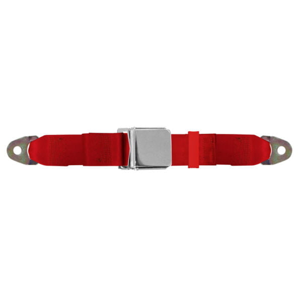 Aircraft Style Vintage 2-Point Seat Belt Red