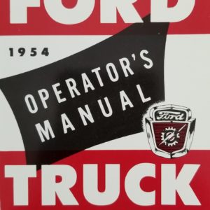 1954 Ford Truck Owners Manual