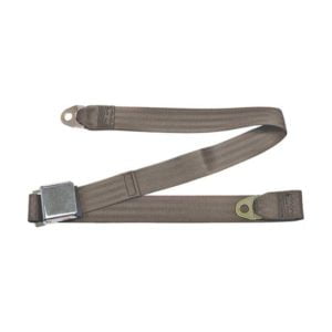 Aircraft Style Vintage 2-Point Seat Belt, Dark Tan 60″