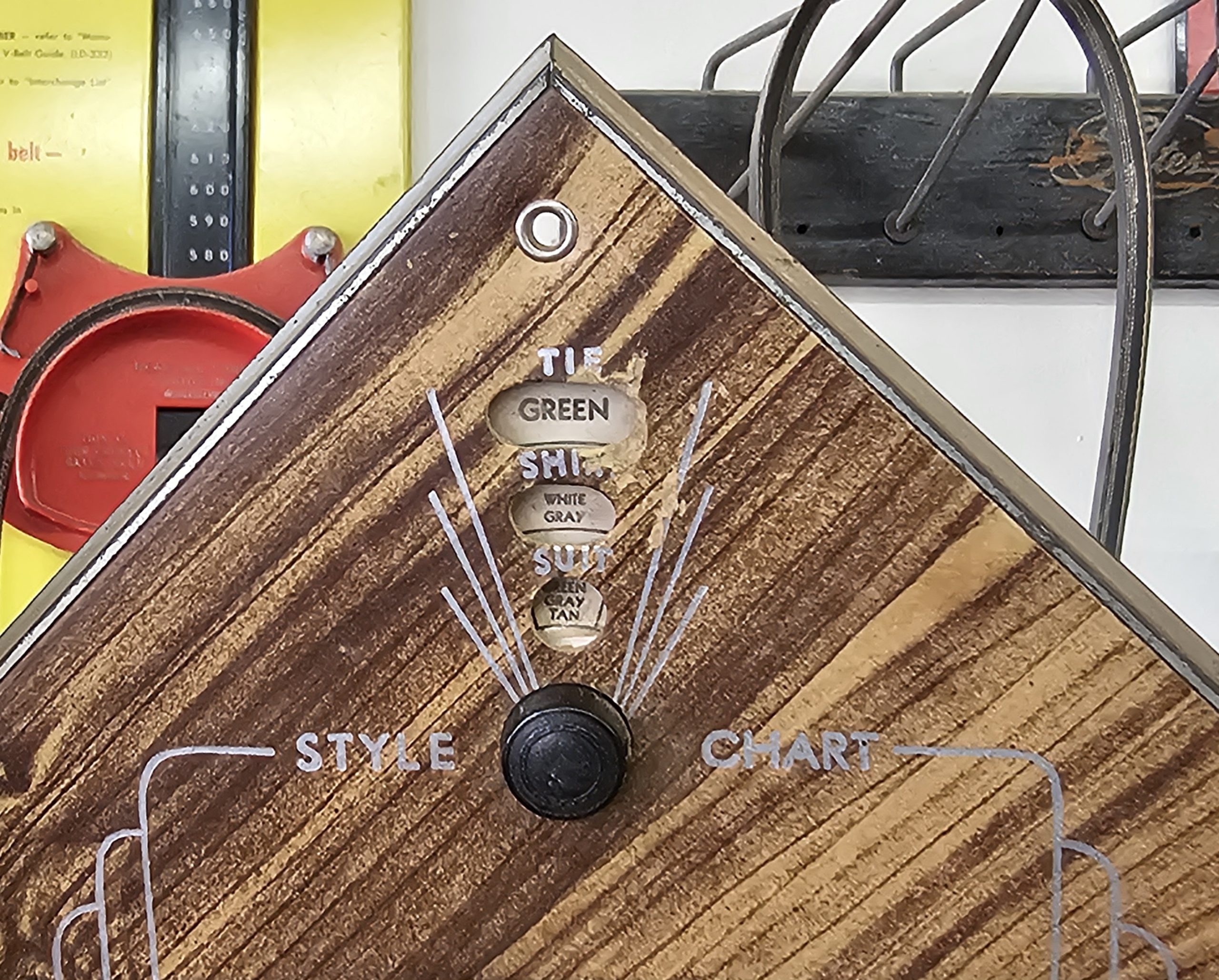 Midcentury Tie Rack With Style Chart Dial Match