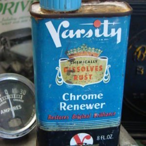 Varsity Dissolves Rust Chrome Renewer Tin