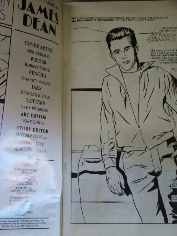 James Dean Personality Comic Open