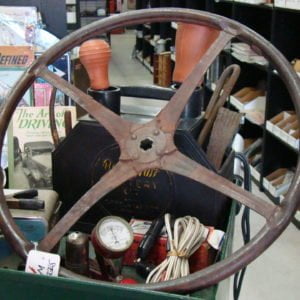 Vintage 4-Spoke Metal Steering Wheel