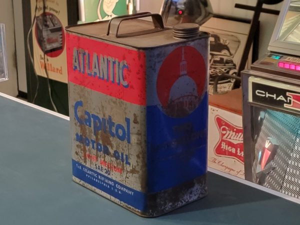 Atlantic Capitol Motor Oil Can Left