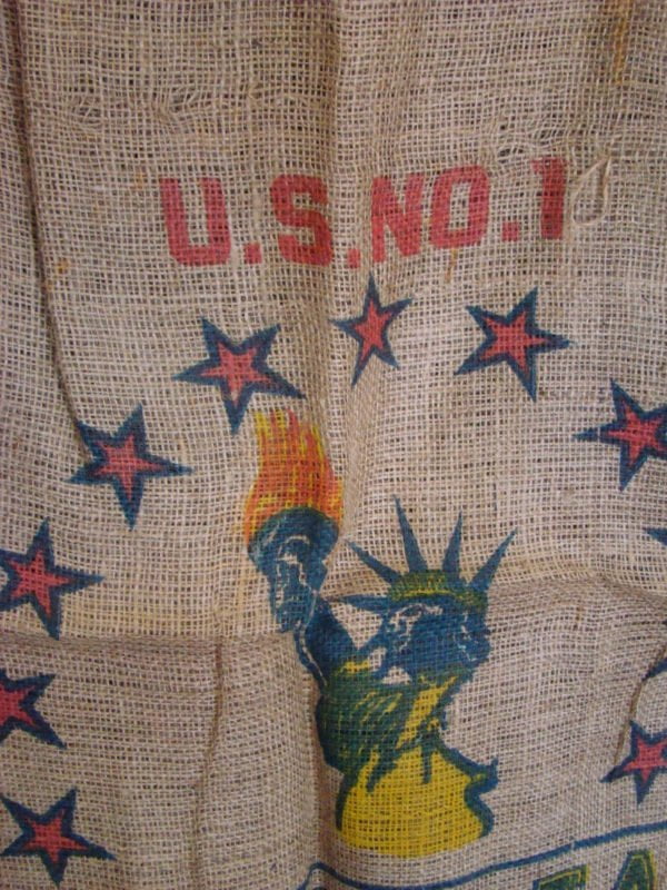 Victoria Potatoes Burlap Sack Logo