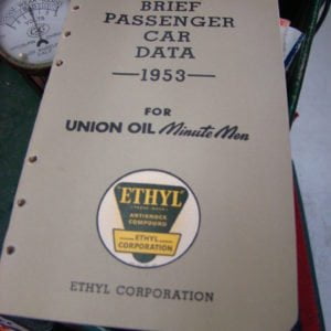 Union Oil Minute Men Brief Passenger Car Data 1953