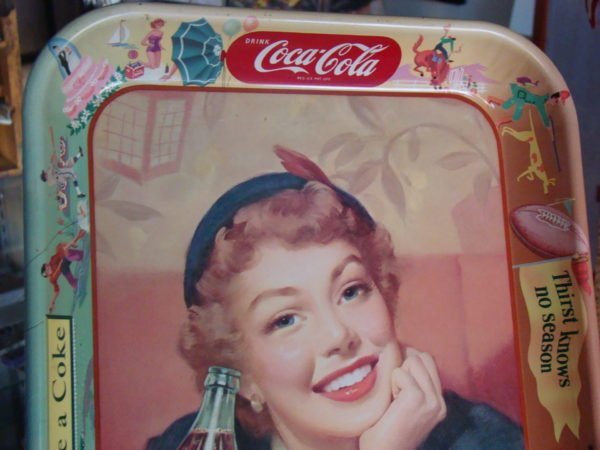 Coca-Cola Thirst Knows No Season 1953 Serving Tray Top