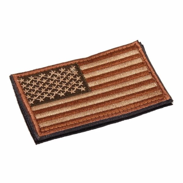 American Flag Patch Brown