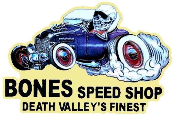 Bones Speed Shop Water Slide Decal