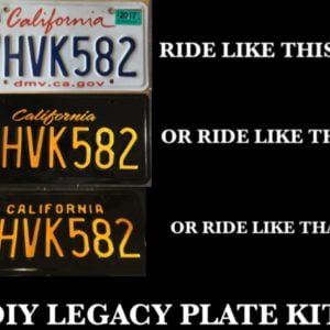 California License Plate Transformation Kit