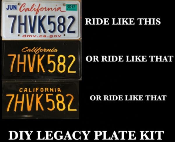 California License Plate Transformation Kit