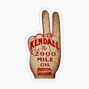 Kendall Vintage Motor Oil Sticker