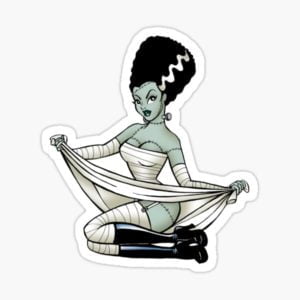 Bride Of Frankenstein Pin-Up Sticker
