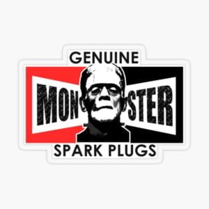 Genuine Monster Spark Plugs Sticker