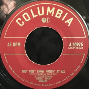 “Little” Jimmy Dickens: They Don't Know Nothin' At All