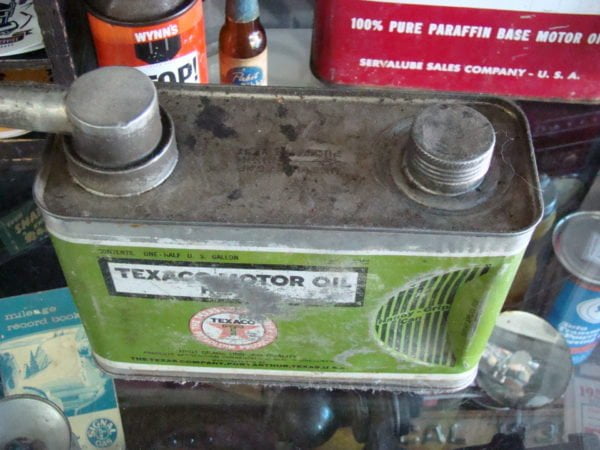 Texaco Motor Oil Heavy Handy Grip Tin Top 1