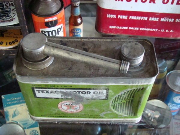 Texaco Motor Oil Heavy Handy Grip Tin Top 2