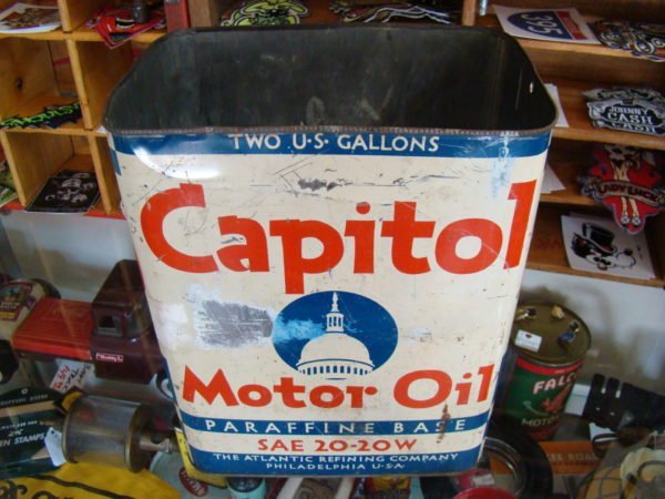 Capitol Motor Oil Can Back